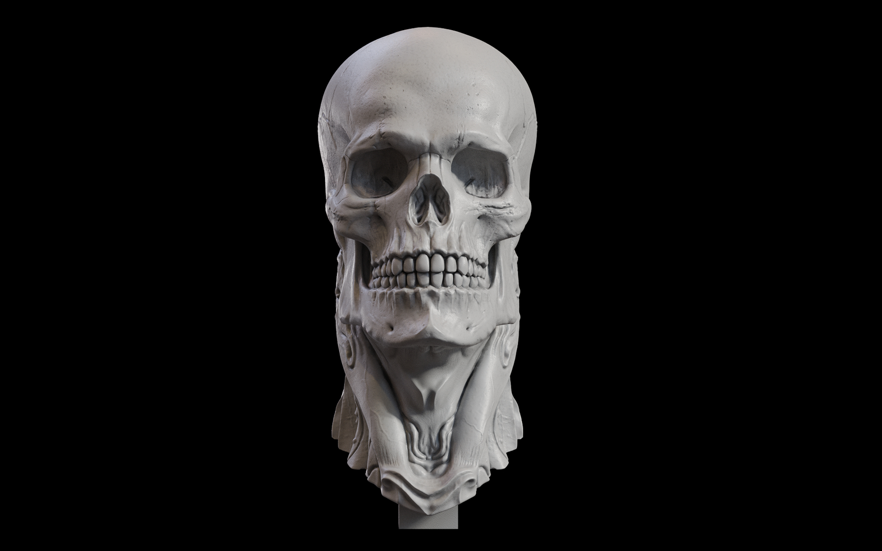 biomechanical skull art