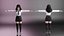 Modelo 3D E-girl manipulado