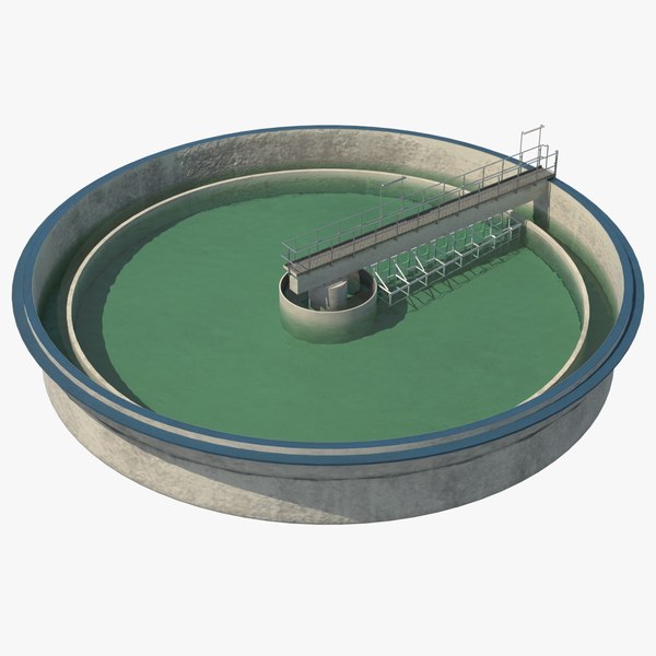 3D wastewater clarifier water