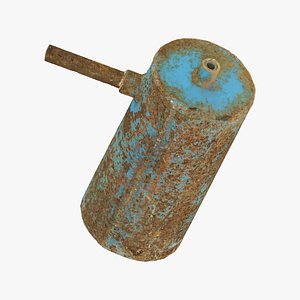 Rusty Metal Cylinder Raw Scanned model