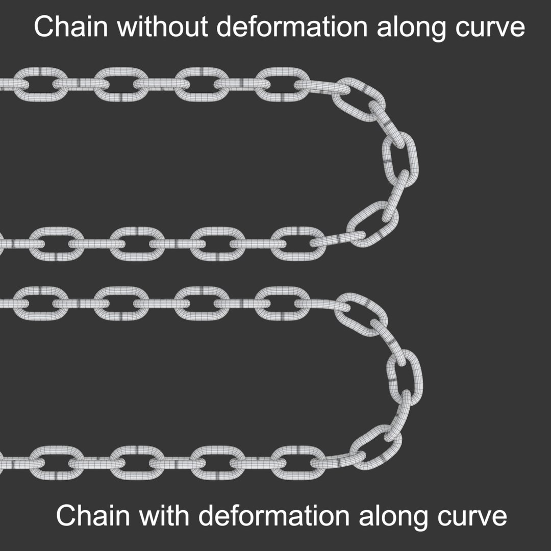 3D model chains editing TurboSquid 1203417