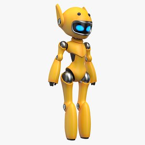 Cute Robot Yellow