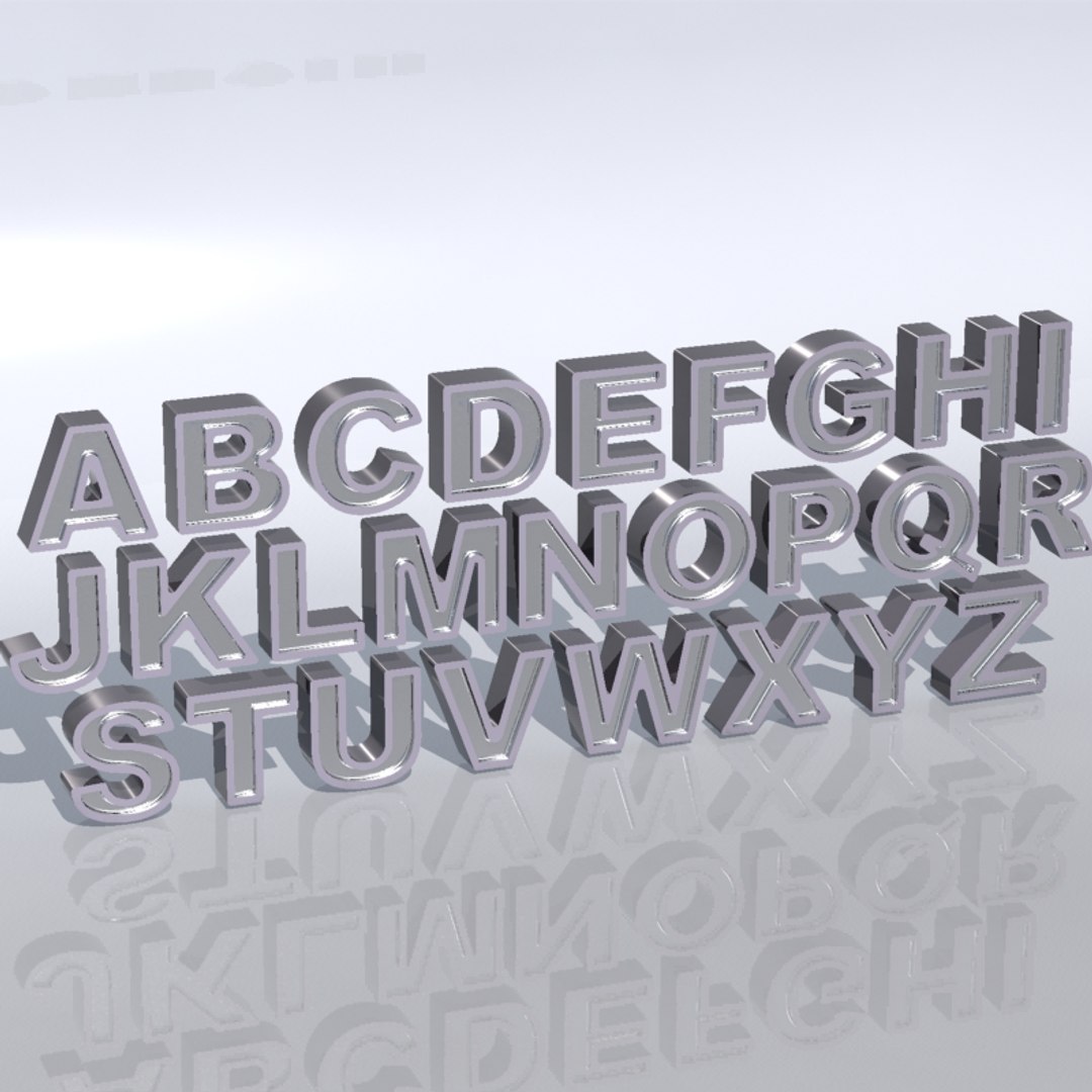 3d Abc Text Model