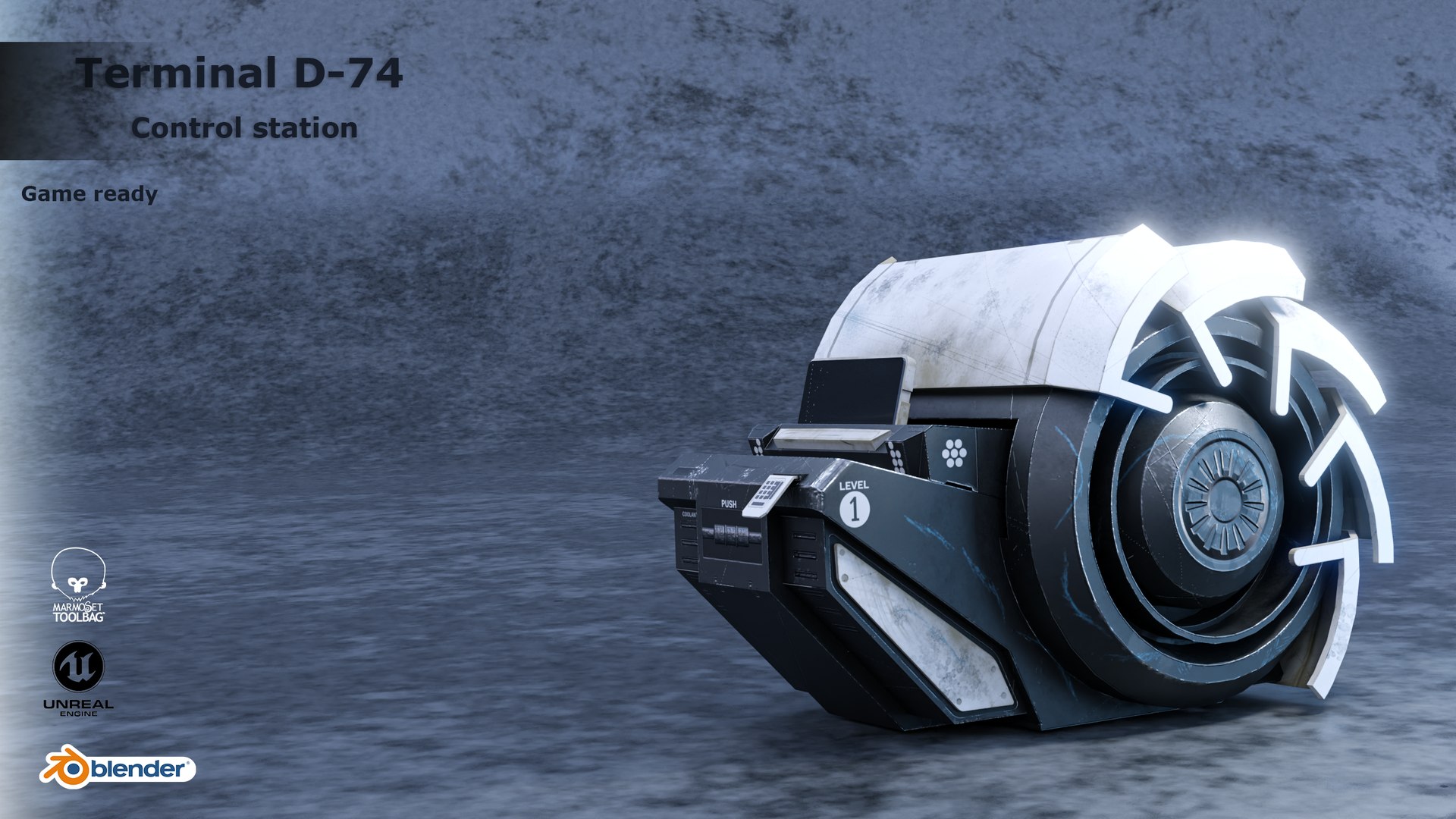 Sci Fi Battle Scared Terminal Computer Model - TurboSquid 1908783