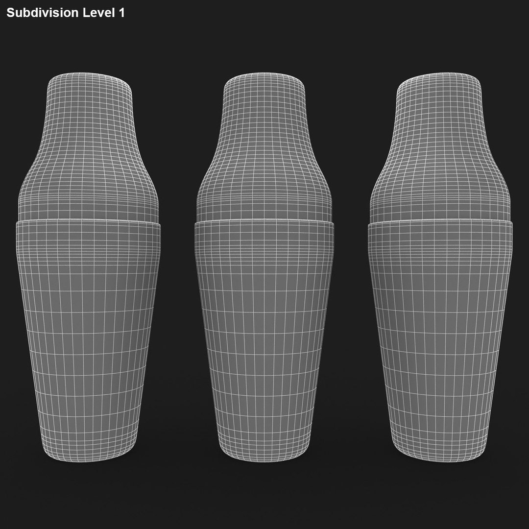 3d model cocktail shaker set