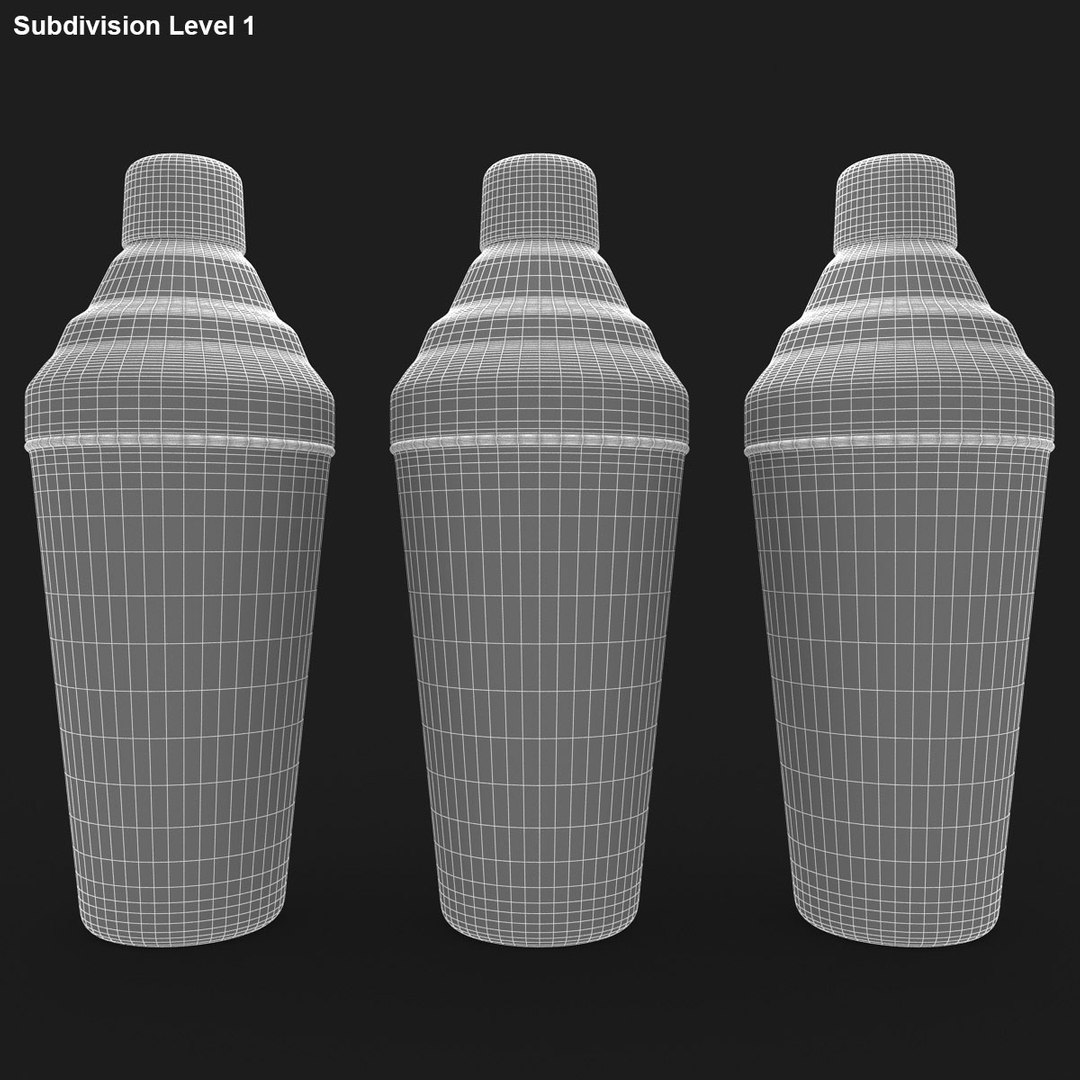 3d model cocktail shaker set