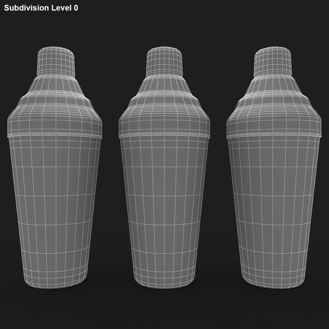 3d model cocktail shaker set