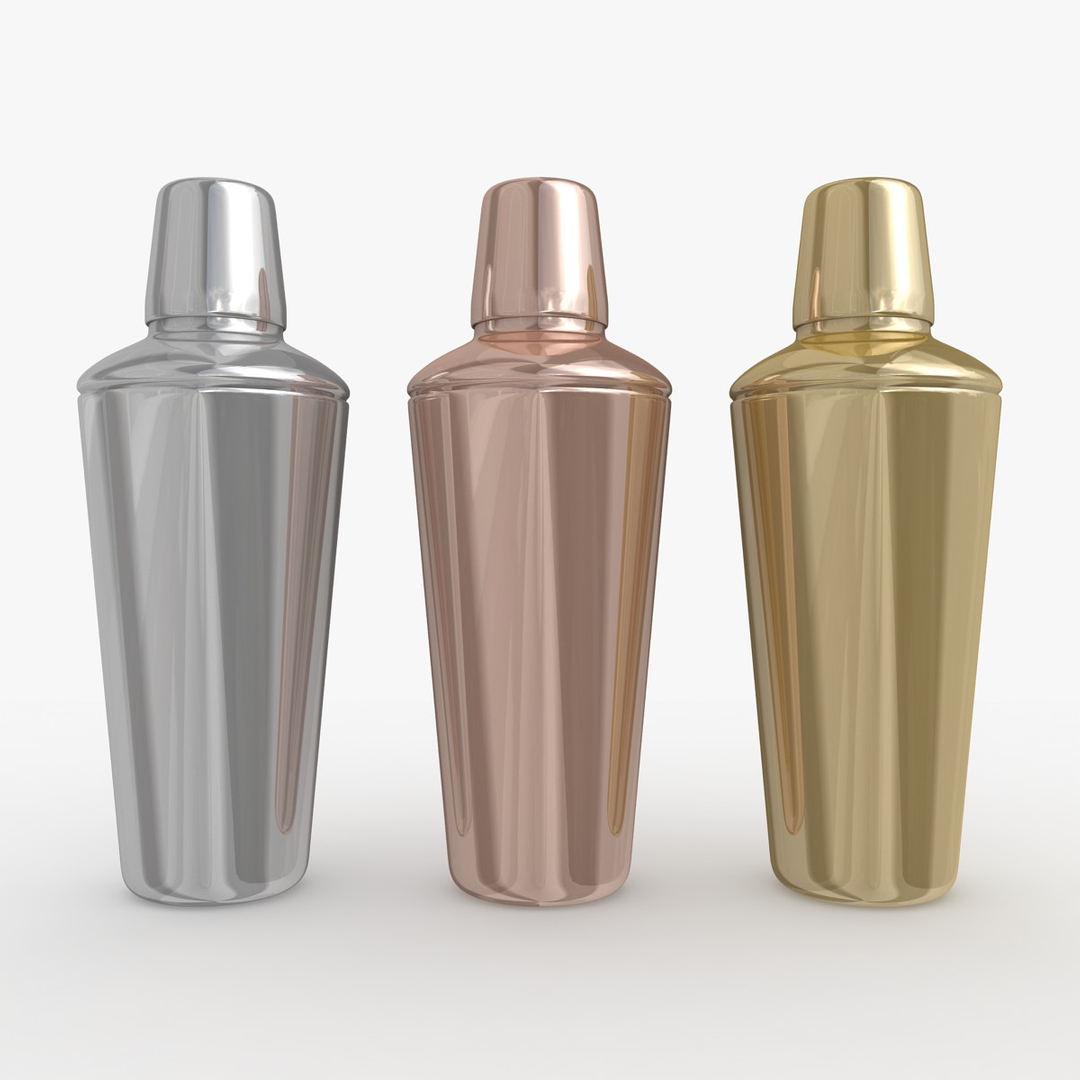 3d model cocktail shaker set