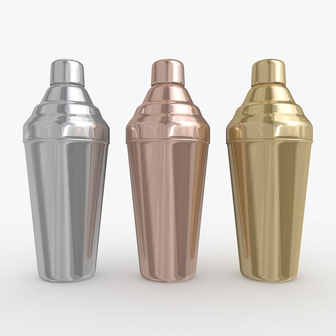 3d model cocktail shaker set