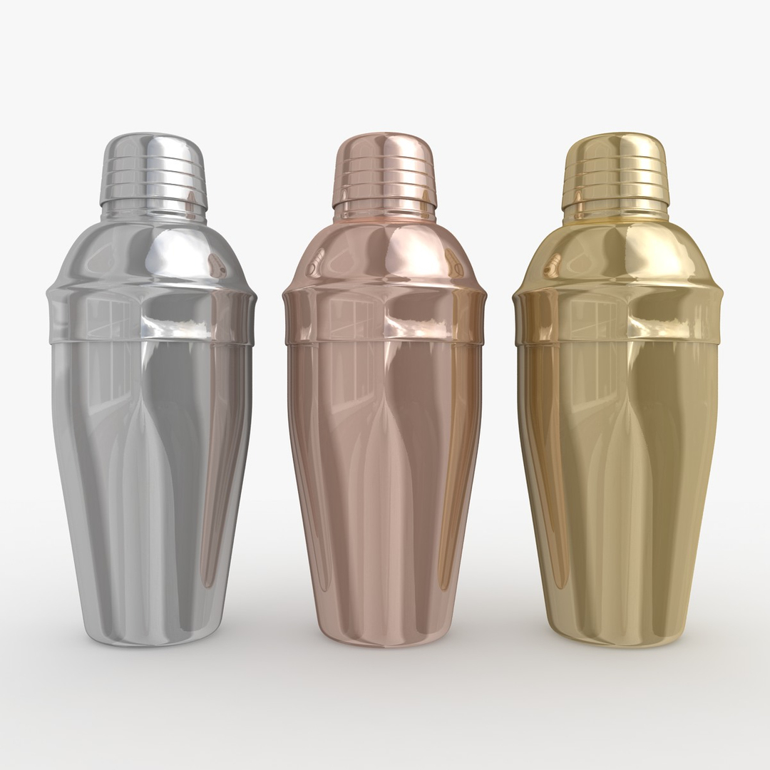 3d model cocktail shaker set