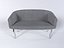 ADINA LOVESEAT GRY VELV ST