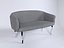 ADINA LOVESEAT GRY VELV ST