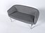ADINA LOVESEAT GRY VELV ST