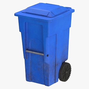Trashcan 03 Blue Dirty