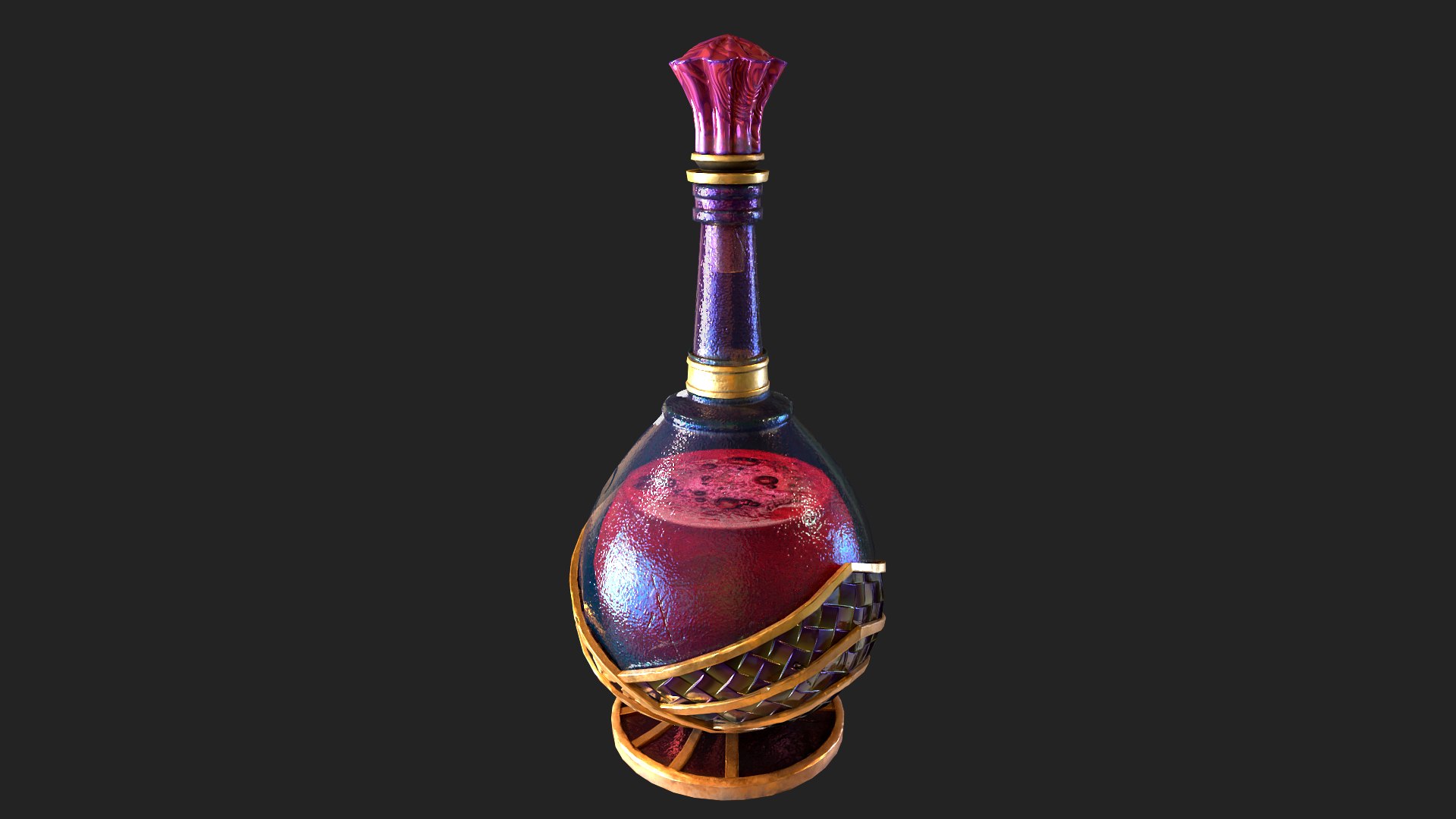 3D Potion In A Bottle Model - TurboSquid 1825427