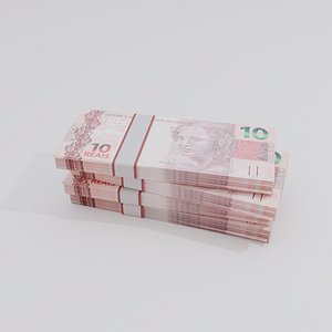 3D 10 Brazil Brazilian Real Currency
