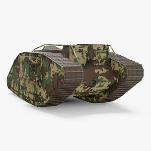 Tank MK 4 Female Camouflage Color 3D model