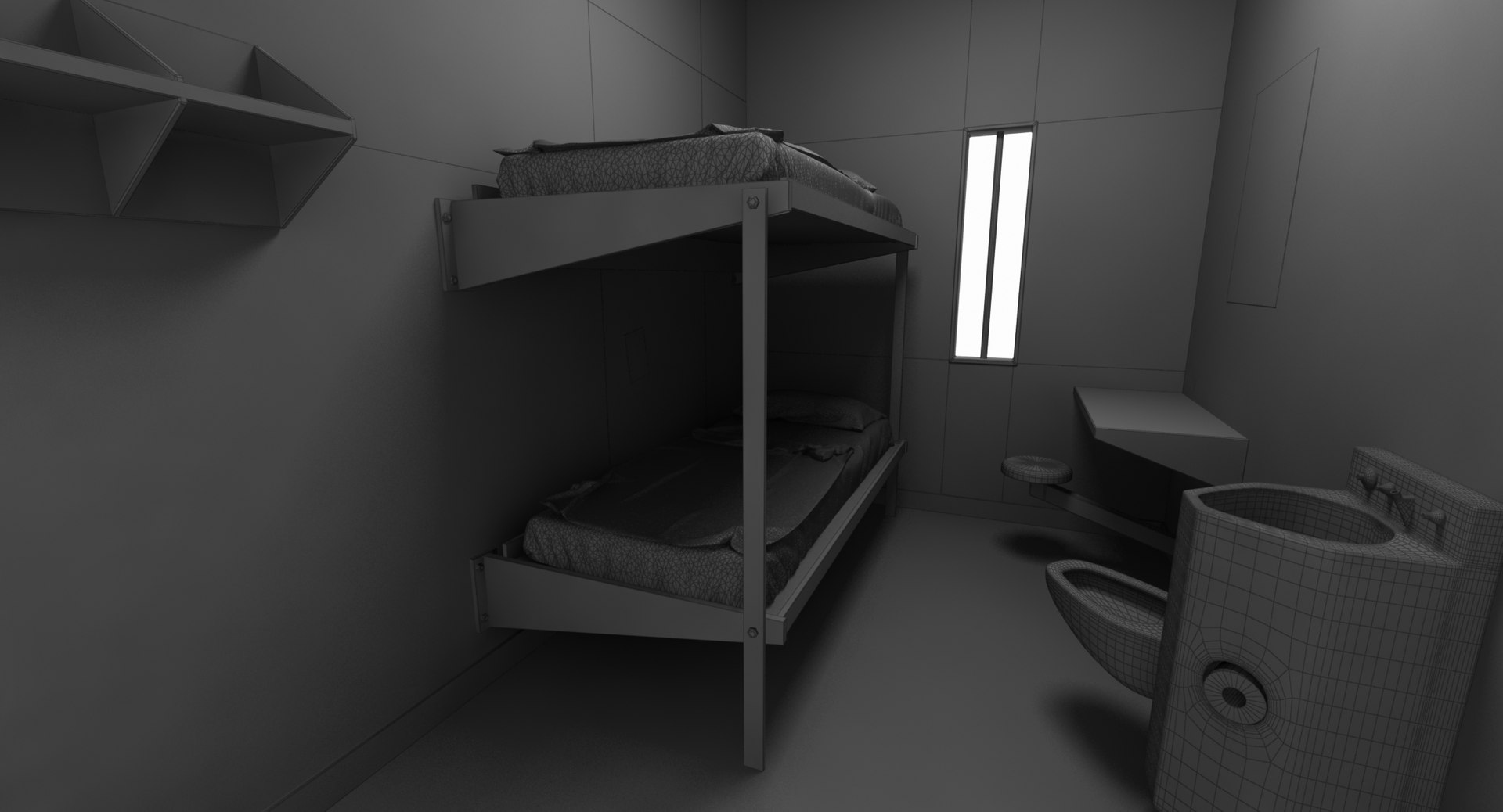 3D Prison Cell Model - TurboSquid 1375385