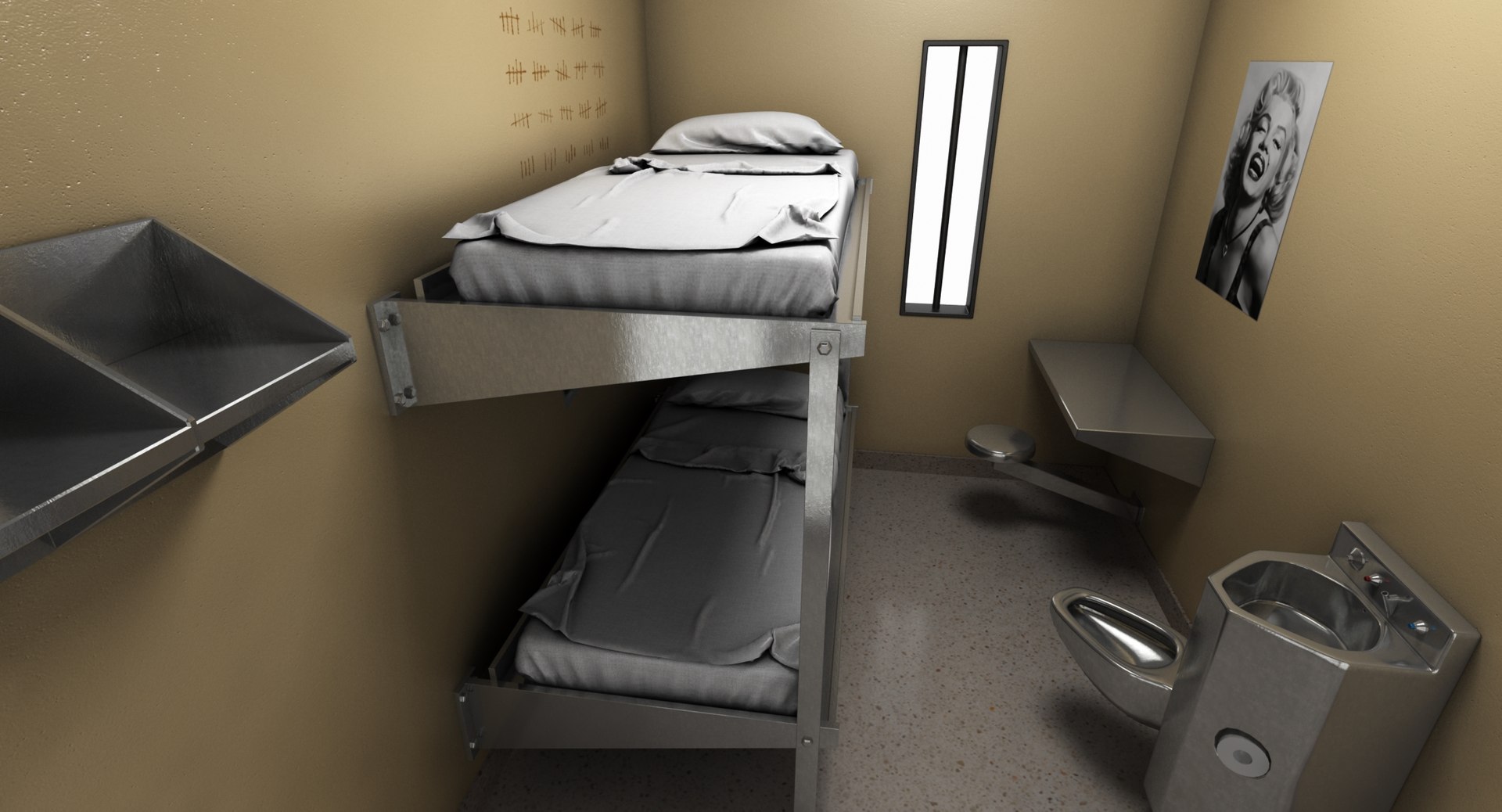 3D Prison Cell Model - TurboSquid 1375385