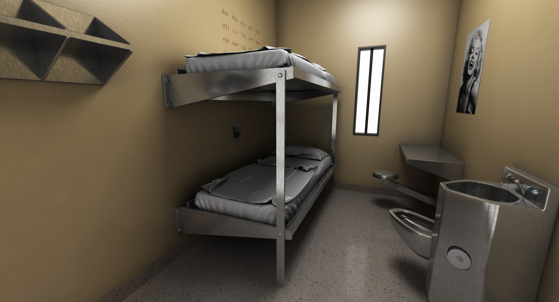 3D Prison Cell Model - TurboSquid 1375385