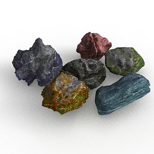3d model rock 6 boulder