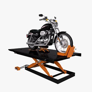 Motorcycle Lift with Bike