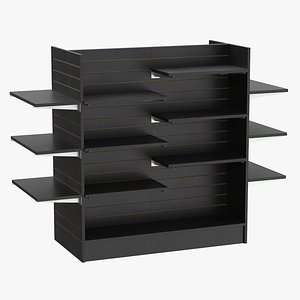 3D slat wall gondolas shelves model