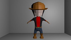 3D cowboy character
