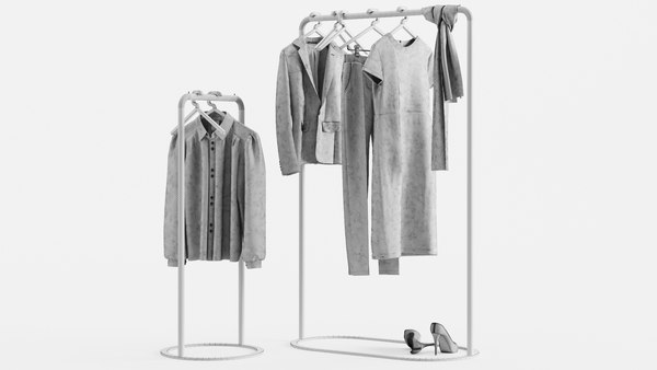 3D women s clothes hangers model - TurboSquid 1703287
