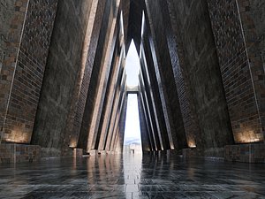 Brutalist Architectural Pavilion - Interior-Exterior