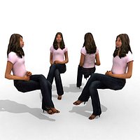 3d Model - Casual Female #1a
