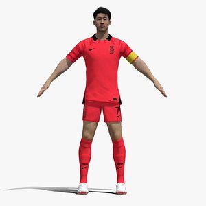 T-Pose rigged Son Heung Min 3D model