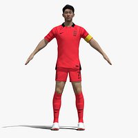 T-Pose rigged Son Heung Min