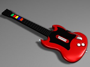 3ds max realistic guitar hero gibson sg