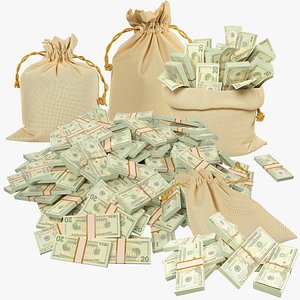 Money Bags Collection V30 3D model