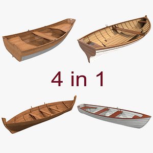 3d model rowboats 2