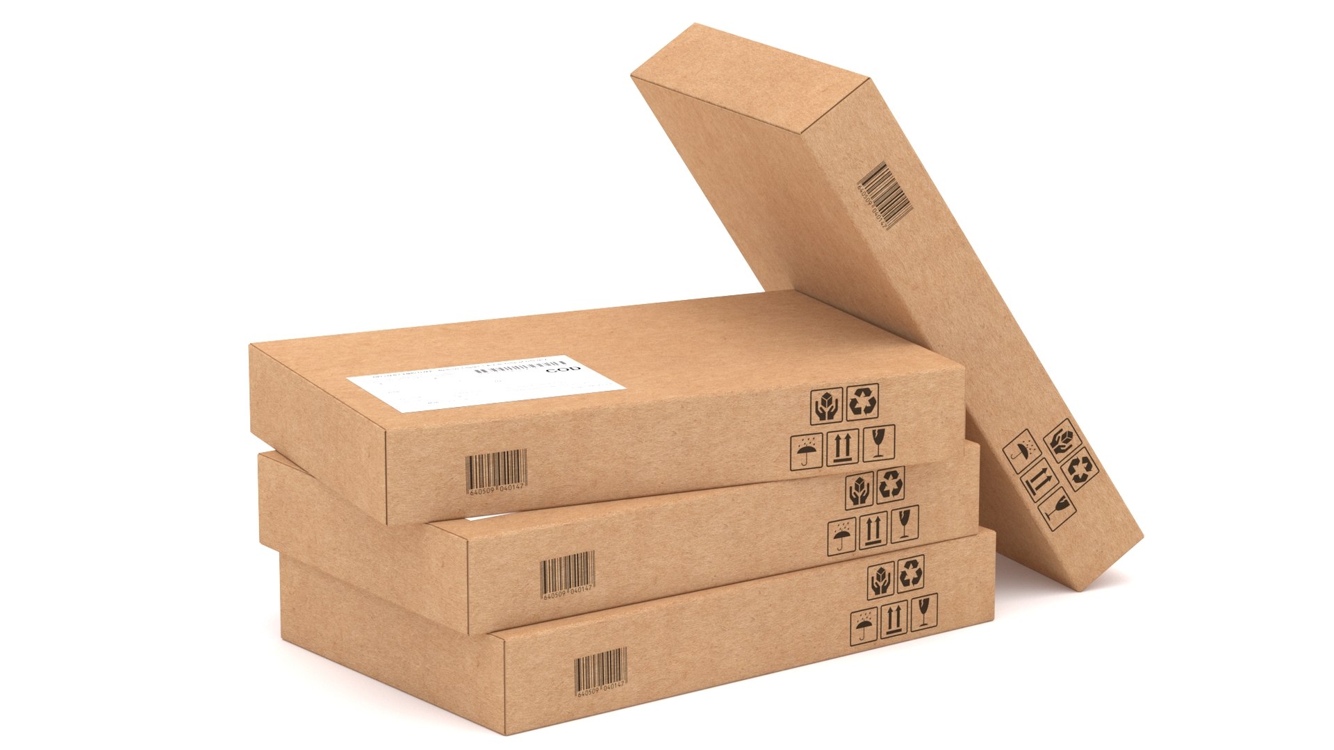 Cardboard Packaging Box 01 3D Model TurboSquid 2001959