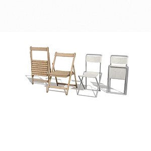 folded chairs 3d max