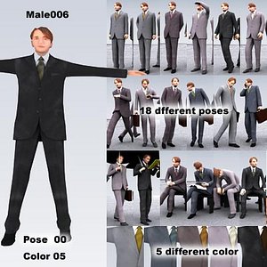 male man people 3d model