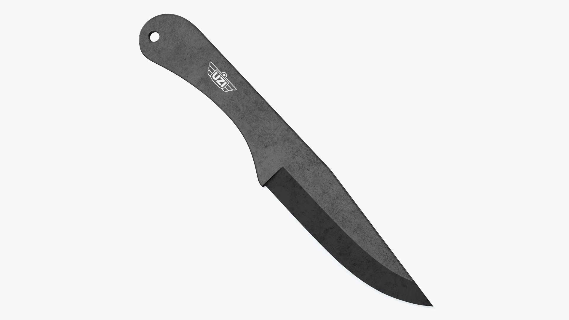 Throwing Knife Black 3D model preview
