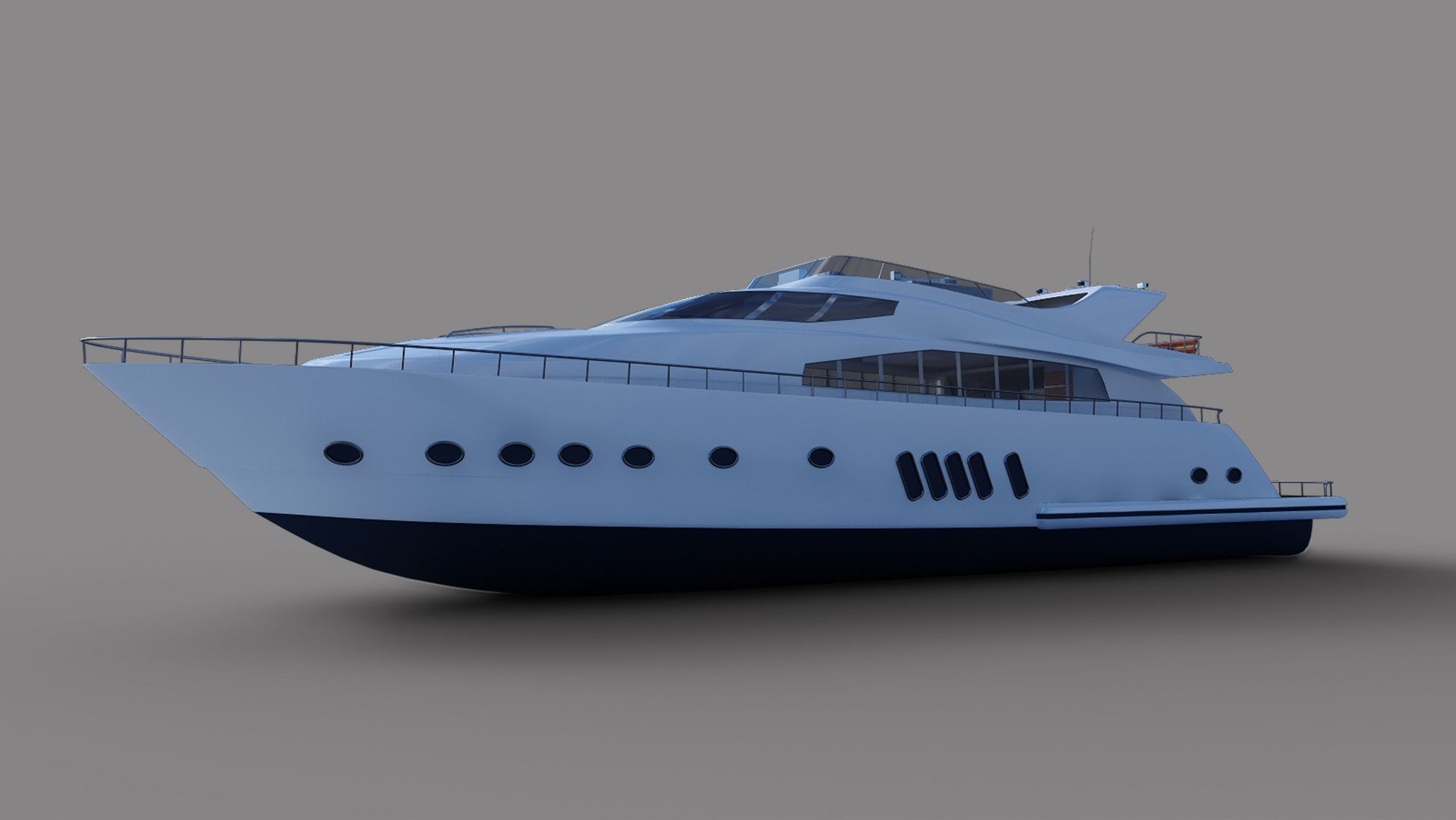 Rich luxury yacht 3D model