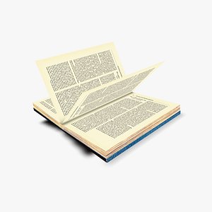 simple rigged book 3d 3ds