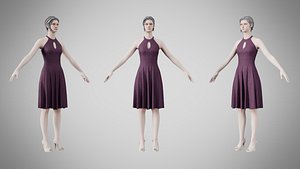 3D Dress 23 Grape model