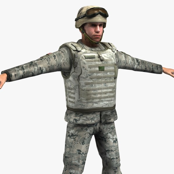 3d army soldier model
