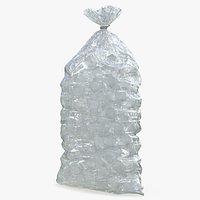 Bag with Frozen Ice Cubes 8LB Clear