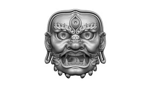 3D model mask mayan