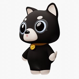 Cartoon Dog Husky model
