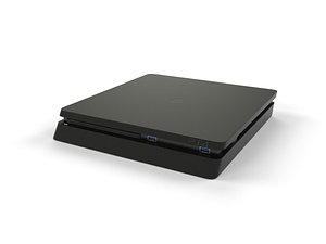 playstation 4 slim console 3D model