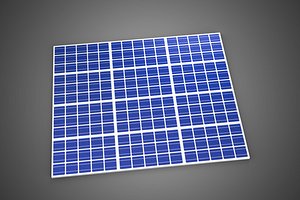ARRAY SOLAR PANEL MODULE CELL PHOTOVOLTAIC RENEWABLE SUN ENERGY 3D model