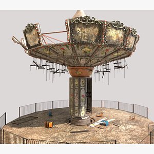 abandoned swing ride 3D model